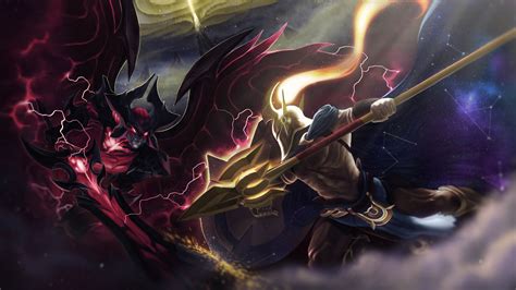 League Of Legends Pantheon Vs Aatrox - 1920x1080 Wallpaper - teahub.io