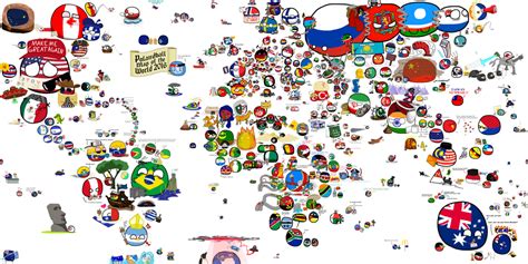 Polandball Map of the World 2016 : polandball