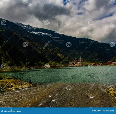 Uzungol lake in Trabzon stock image. Image of mountain - 117380813