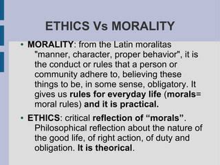 Ethics and morality | PPT