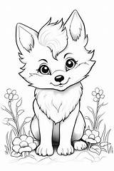 Free Printable Cute Baby Wolf Coloring Pages For Kids 2024 sketch template
