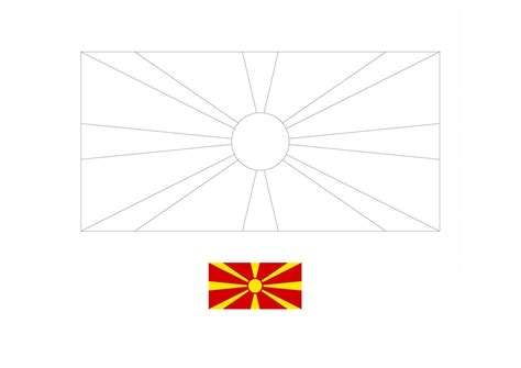 Flag of North Macedonia coloring page - Free coloring sheets ...