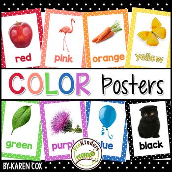 Color Posters with Real Photos by Karen Cox - PreKinders | TPT