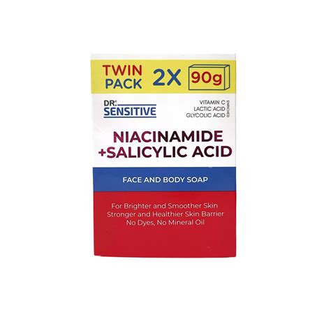 DR SENSITIVE, Niacinamide & Salicylic Acid Soap Twin Pack 2x90G ...