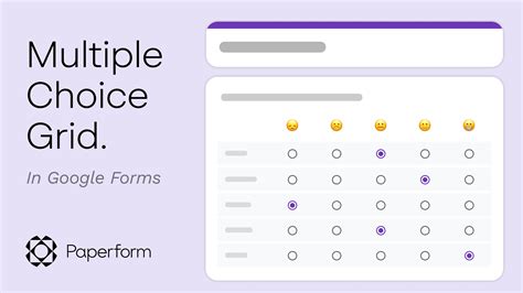 How to make a multiple-choice grid in Google Forms