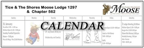 12+ Moose Lodge Calendar Of Events - StruanLeyon