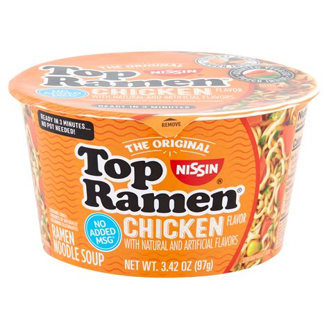 Nissin The Original Top Ramen Chicken Flavor Ramen Noodle Soup, 3.42 oz ...