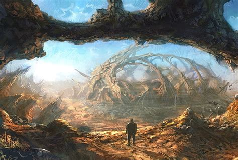 Wasteland, fantasy, desert, tera, sunny, bones, HD wallpaper | Peakpx