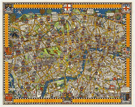 The Wonderground Map of London Town | MacDonald Gill