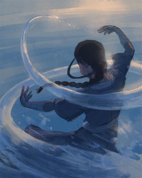 Trying to loosen up... #katara #waterbending #avatarthelastairbender #digitalpainting Avatar ...