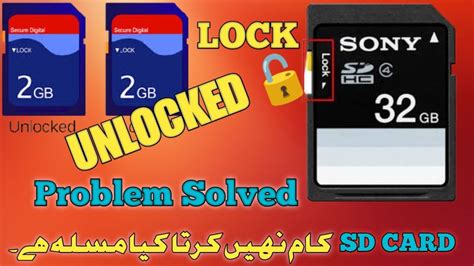 SD CARD lock unlock DSLR camera problem.write protection problems ...