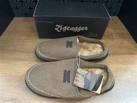 NWT Brand New Zigzagger Men's Moccasin Slippers Size 9 Memory Foam House w/Box | eBay