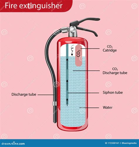 Diagram Showing Inside the Fire Extinguisher Stock Vector ...