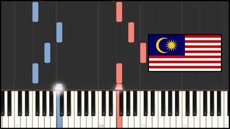 Malaysia National Anthem - Negaraku (Piano Tutorial) - YouTube