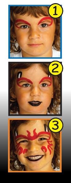 How to craft halloween devil face painting with sticks for boys ...