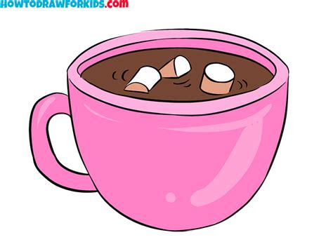 How to Draw Hot Cocoa - Easy Drawing Tutorial For Kids