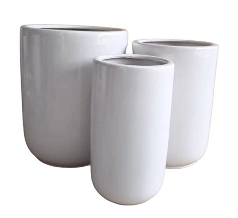 Classic White Ceramic Pot - Elegant Home Decor - #1 Best for Indoor Use - Greencore Plants