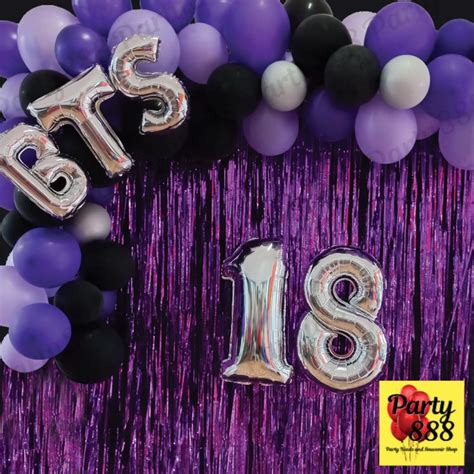 BTS theme party decoration 68 pcs purple BTS birthday balloon garland ...