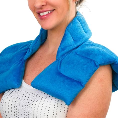 Microwavable Moist Heating Pad for Neck and Shoulder - Weighted Neck and Shoulder Wrap with ...