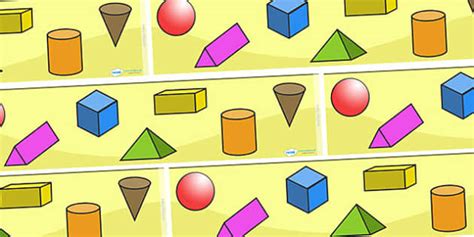 FREE! - 👉 3D Shape Display Borders (teacher made)