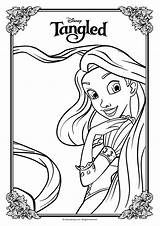 Coloring Rapunzel Disney sketch template
