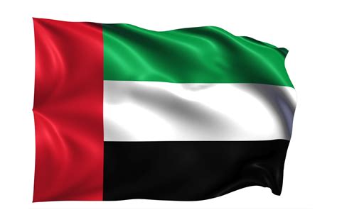 United Arab Emirates Waving flag Realistic Transparent Background ...