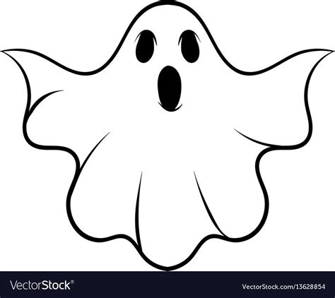 Halloween ghost icon cartoon vector image on VectorStock | Cartoon art styles inspiration ...