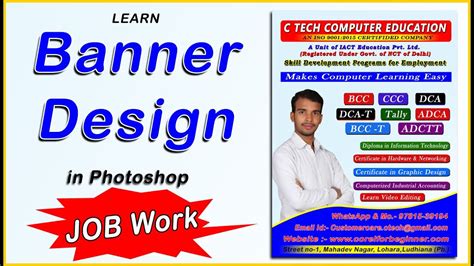 How to Banner Design in Photoshop by C Tech - YouTube