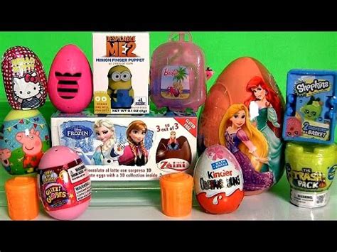 NEW Surprise Eggs PeppaPig Monster-High DisneyFrozen Giant Princess Shopkins Surprise Basket ハロー ...