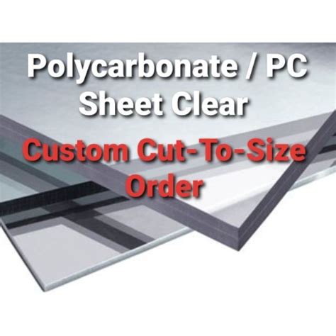 Polycarbonate Sheet Clear ( Custom Cut-To-Size Order ) | Shopee Philippines