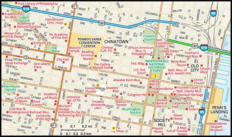 Downtown Philadelphia map - Map of downtown Philadelphia (Pennsylvania ...