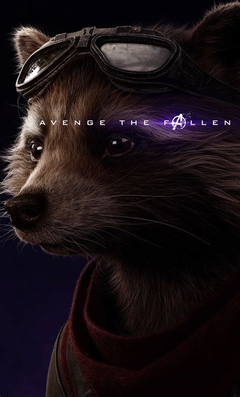 1280x2120 Rocket Raccoon Avengers Endgame 2019 Poster iPhone 6+ HD 4k ...