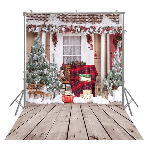 HelloDecor Polyester Fabric Christmas Backdrops Newborn Photography Props Baby Christmas ...