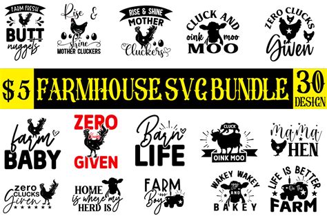 Farmhouse SVG Bundle Bundle · Creative Fabrica