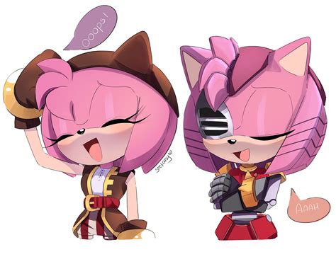 amy rose and rusty rose (sonic and 1 more) drawn by steffybs | Danbooru