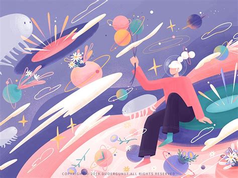 The universe life# illustrations-About the dream of time by Duoergun17 | Dribbble Dream ...