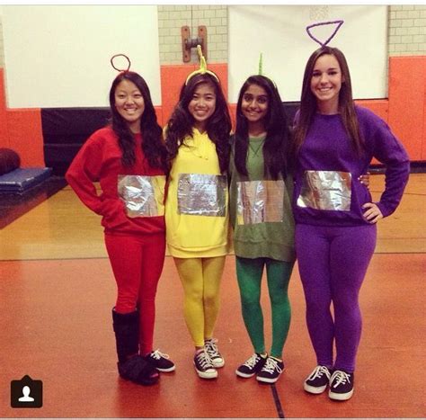 Make group costumes »for 4 people by yourself | Diy group halloween costumes, Teletubbies ...