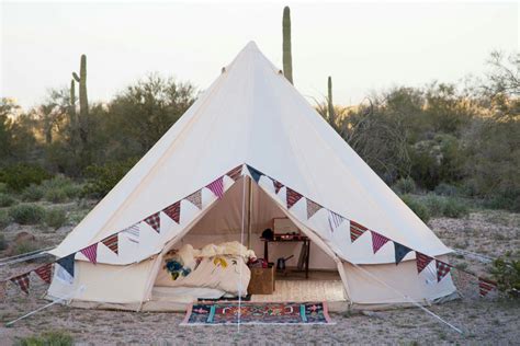 Bell tent glamping camping bunting | Bell tent, Tent glamping, Tent