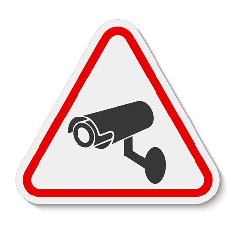 Signo de símbolo de cámara de seguridad CCTV, ilustración vectorial ...