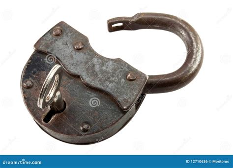 Old lock with key stock photo. Image of unlock, rust - 12710636