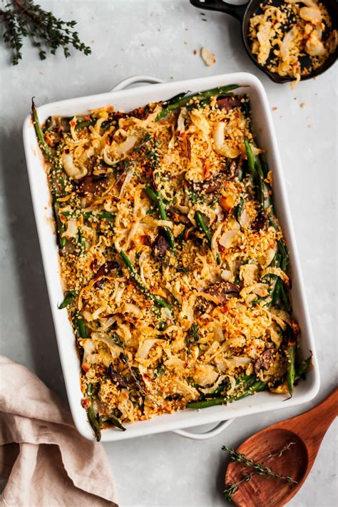 The Best Healthy Green Bean Casserole | Ambitious Kitchen