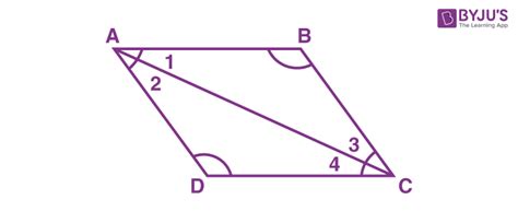 Angles of a Parallelogram- Representation, Properties, Theorems, Examples