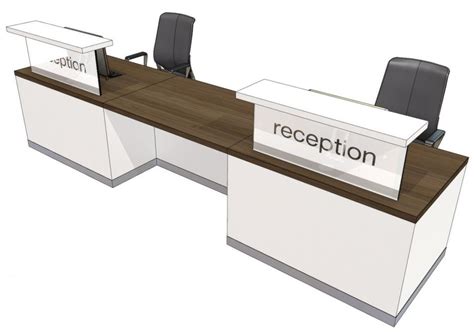 Two Person Straight Reception Desk - Evo Class - Office Reality