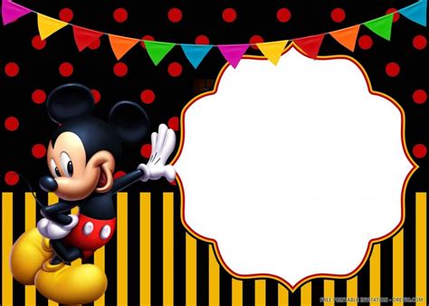 (FREE PRINTABLE) – Cheerful Mickey Mouse Birthday Invitation Templates | DREVIO