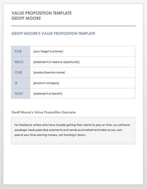 Free Value Proposition Templates | Smartsheet