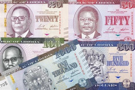 Liberian dollar - new series of banknotes 22540501 Stock Photo at Vecteezy