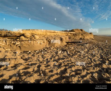 Old building discovered following the erosion of coastal dune under the ...