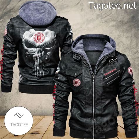 Hallescher FC Logo Sport Leather Jacket - Tagotee