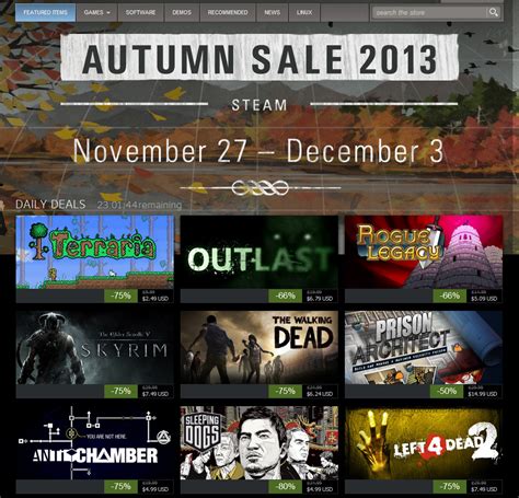 The Autumn Steam Sale 2013 is now live