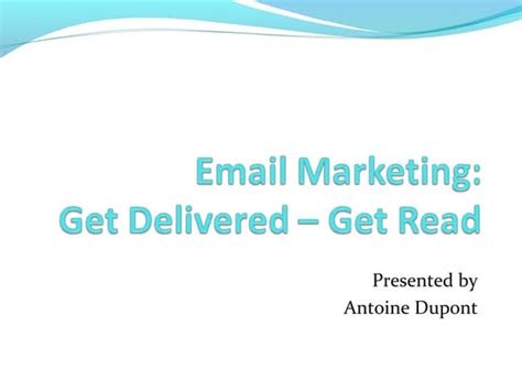 Email Marketing Presentation